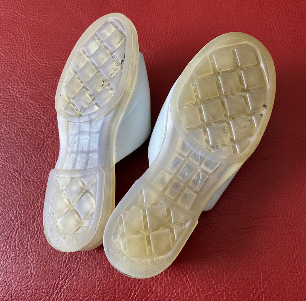 6.5US JELLY SOLE MULE SANDALS CHANEL
