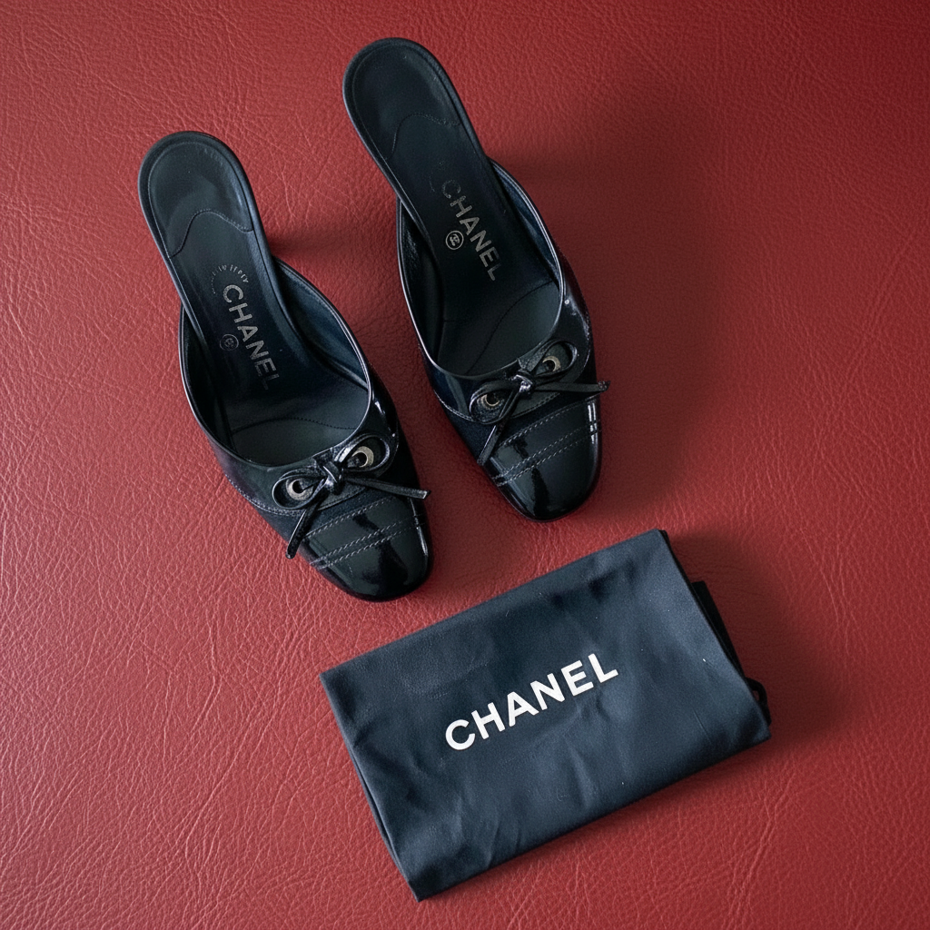 7US CHANEL BALLET LOW HEELS