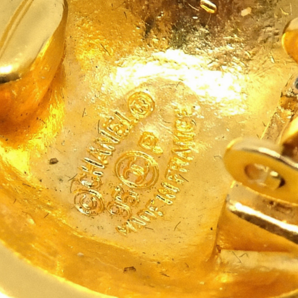 CC CHANEL GOLD 1995 EARRINGS CLIP-ONS