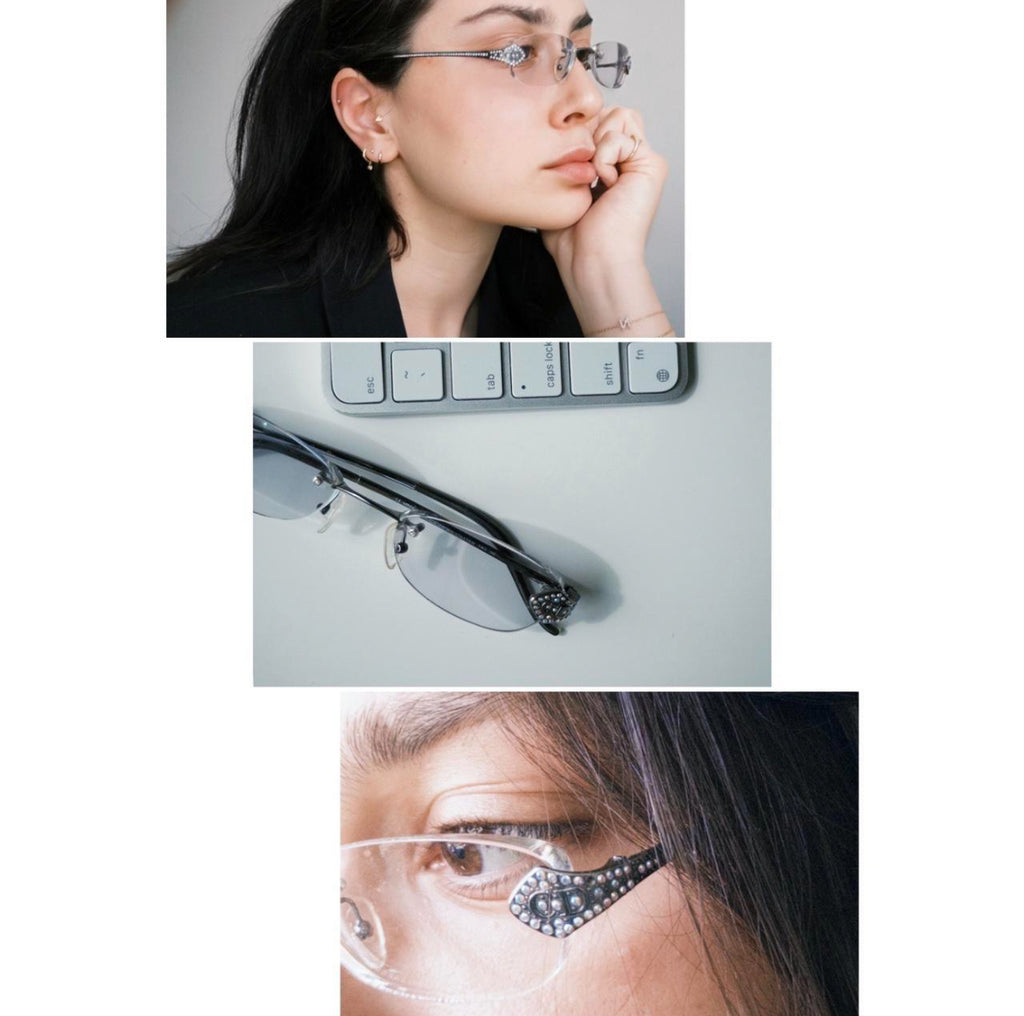 2000s DIOR STONE JEWEL GLASSES