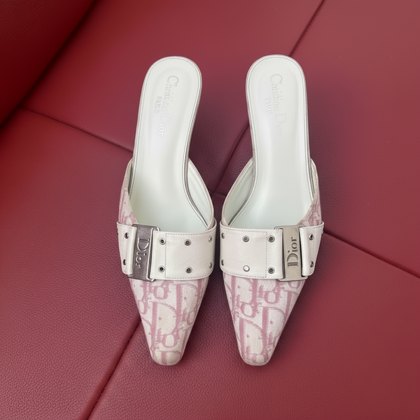 7.5US Christian Dior Pink Closed Pointed Toe
