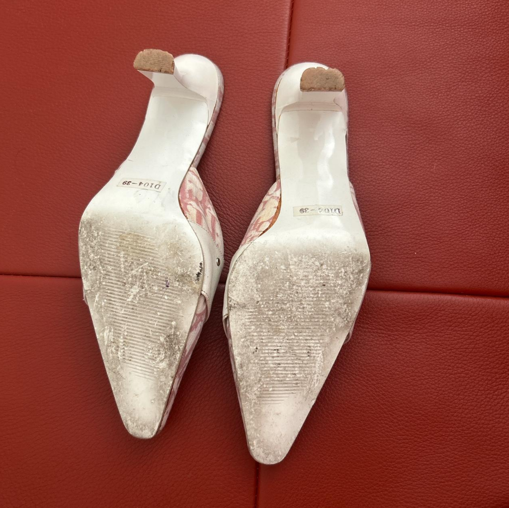 7.5US Christian Dior Pink Closed Pointed Toe