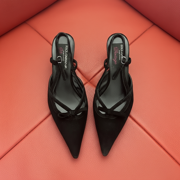 6.5US DOLCE & GABANNA BLACK POINTED TOE