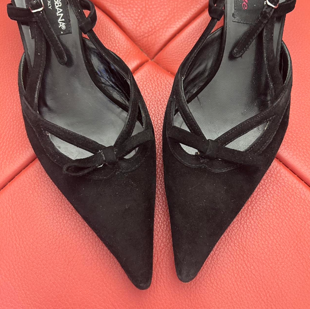 6.5US DOLCE & GABANNA BLACK POINTED TOE